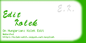 edit kolek business card